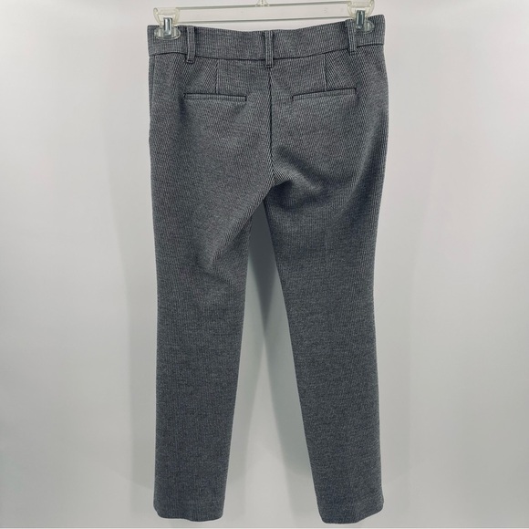 Ann Taylor Black White Tiny Houndstooth Print Pockets Zip Pants Trousers Office - Picture 4 of 12